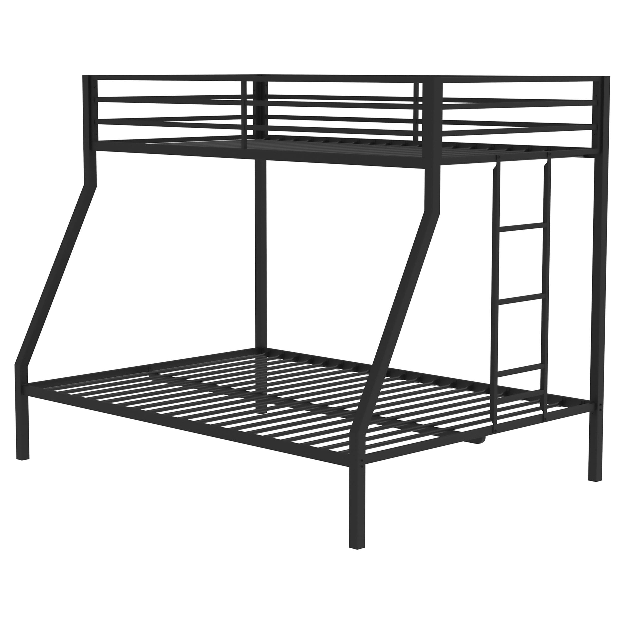 Coaster Furniture Alevera 460365BLK Metal Twin Over Full Bunk Bed with Ladder - Black IMAGE 1